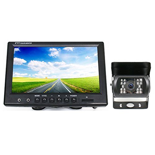 12V/24V兼用広角防水バックカメラ+9インチTFT液晶モニター 豪華セット